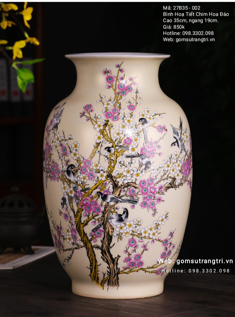 Bình Bách Điểu Chim Hoa